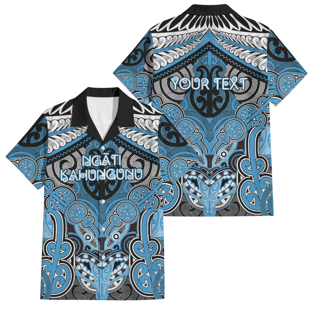 Aotearoa Iwi Ngati Kahungunu Personalised Family Matching Puletasi and Hawaiian Shirt Maori Kowhaiwhai Pattern