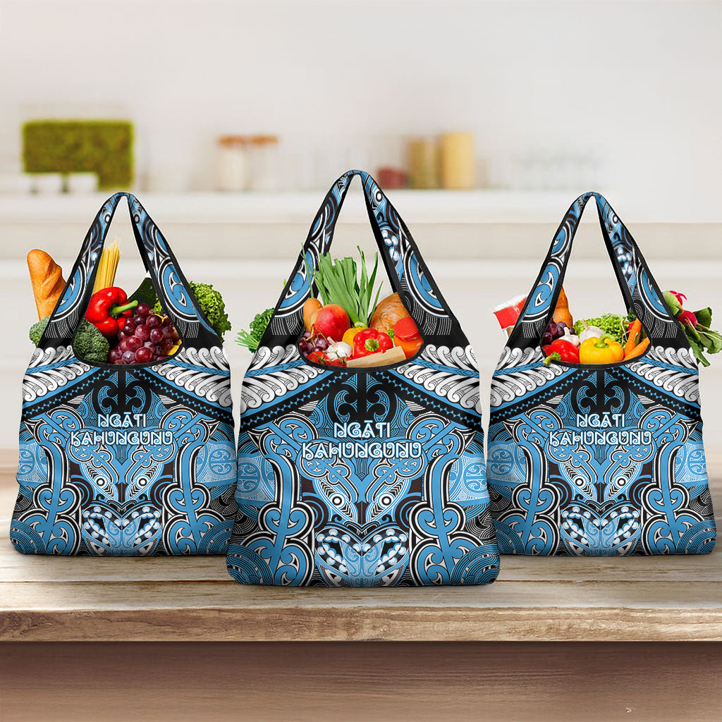 Aotearoa Iwi Ngati Kahungunu Grocery Bag Maori Kowhaiwhai Pattern