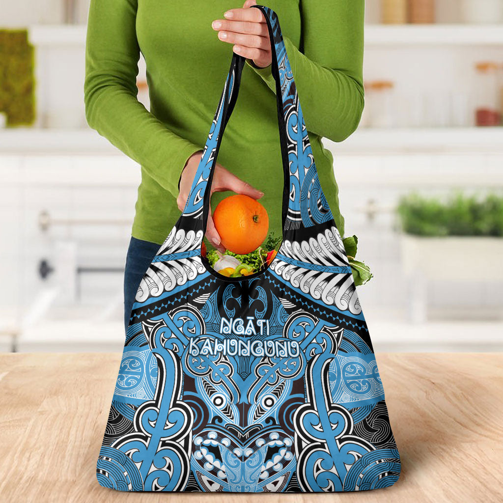 Aotearoa Iwi Ngati Kahungunu Grocery Bag Maori Kowhaiwhai Pattern