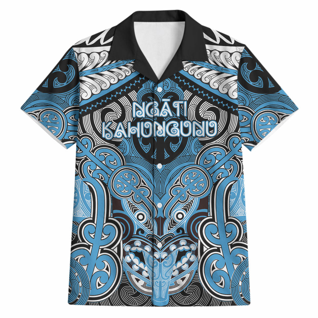 Aotearoa Iwi Ngati Kahungunu Personalised Hawaiian Shirt Maori Kowhaiwhai Pattern