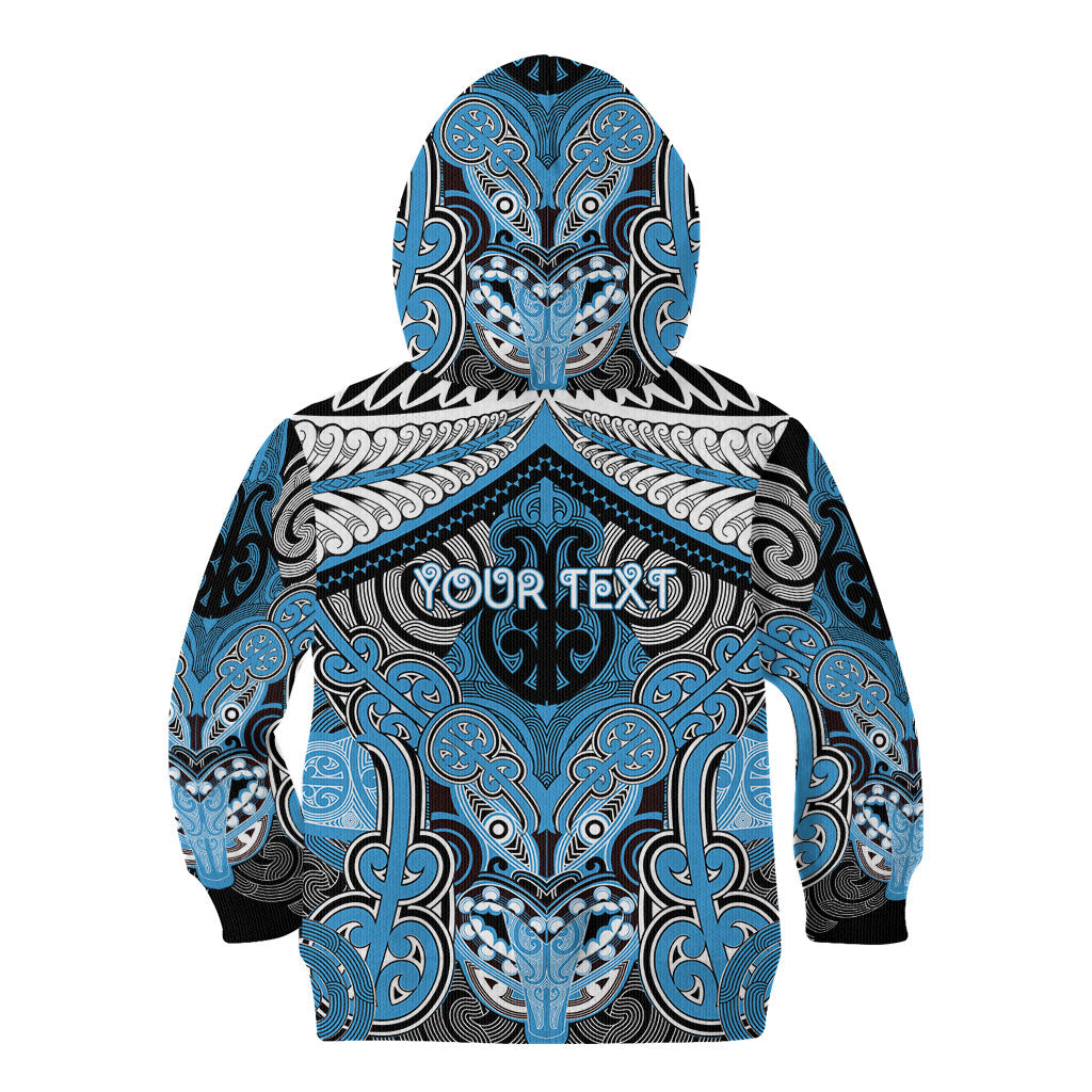 Aotearoa Iwi Ngati Kahungunu Personalised Kid Hoodie Maori Kowhaiwhai Pattern