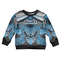 Aotearoa Iwi Ngati Kahungunu Personalised Kid Ugly Christmas Sweater Maori Kowhaiwhai Pattern