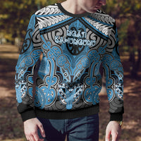 Aotearoa Iwi Ngati Kahungunu Personalised Ugly Christmas Sweater Maori Kowhaiwhai Pattern