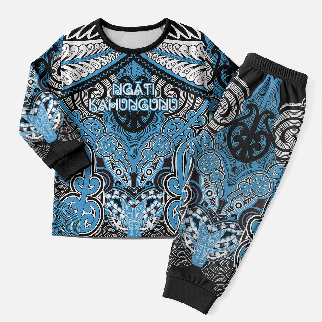 Aotearoa Iwi Ngati Kahungunu Personalised Christmas Pajama Set Maori Kowhaiwhai Pattern