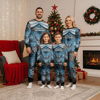 Aotearoa Iwi Ngati Kahungunu Personalised Christmas Pajama Set Maori Kowhaiwhai Pattern