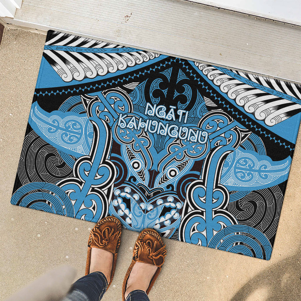 Aotearoa Iwi Ngati Kahungunu Rubber Doormat Maori Kowhaiwhai Pattern