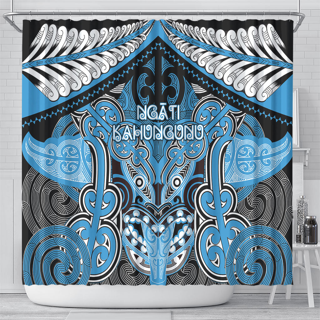 Aotearoa Iwi Ngati Kahungunu Shower Curtain Maori Kowhaiwhai Pattern