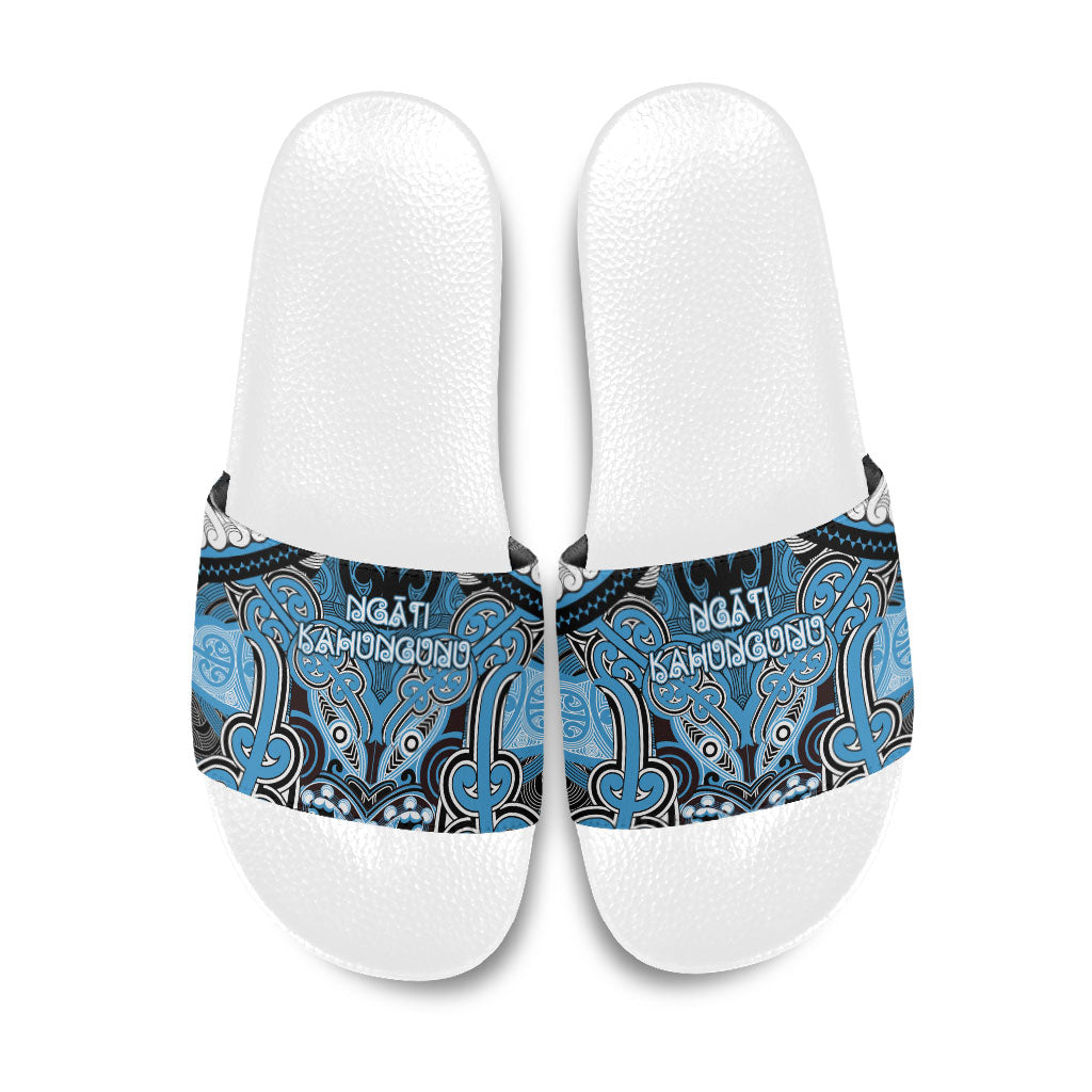 Aotearoa Iwi Ngati Kahungunu Slide Sandals Maori Kowhaiwhai Pattern
