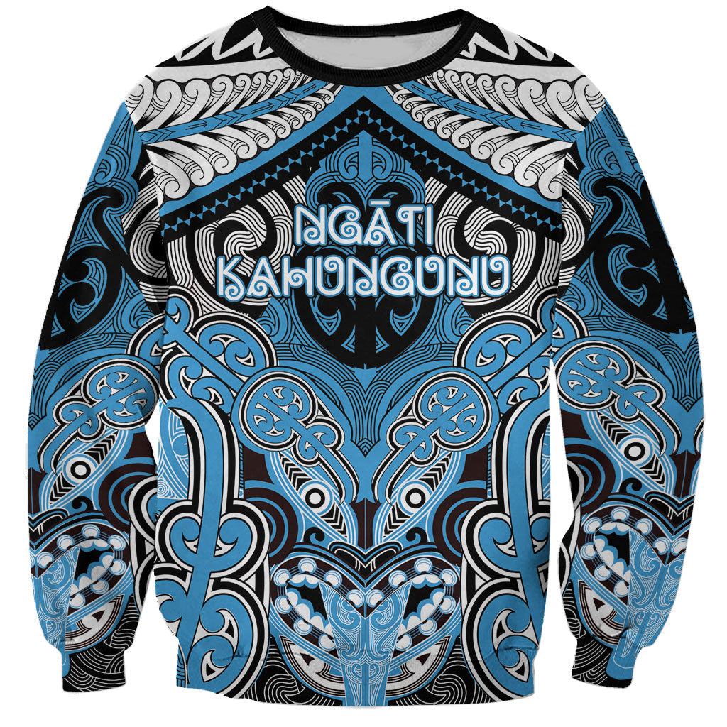 Aotearoa Iwi Ngati Kahungunu Personalised Sweatshirt Maori Kowhaiwhai Pattern