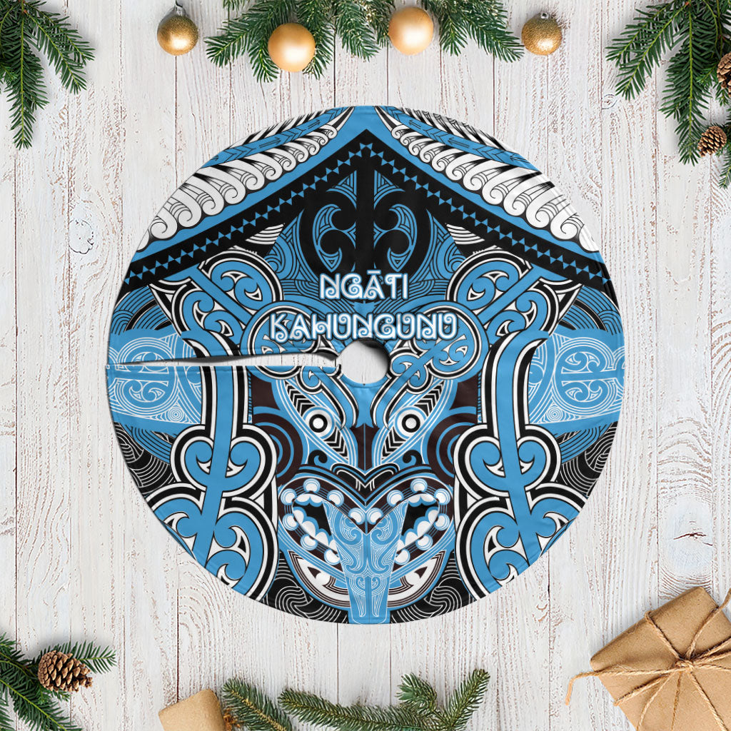 Aotearoa Iwi Ngati Kahungunu Tree Skirt Maori Kowhaiwhai Pattern LT19 Casual Blue - Polynesian Pride
