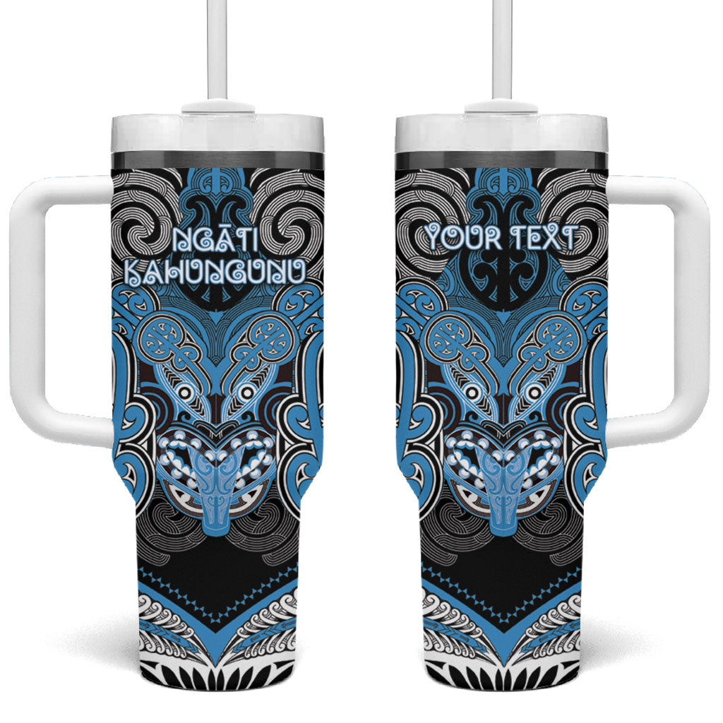 Aotearoa Iwi Ngati Kahungunu Personalised Tumbler With Handle Maori Kowhaiwhai Pattern