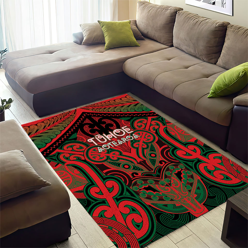 Aotearoa Iwi Tuhoe Area Rug Maori Kowhaiwhai Pattern