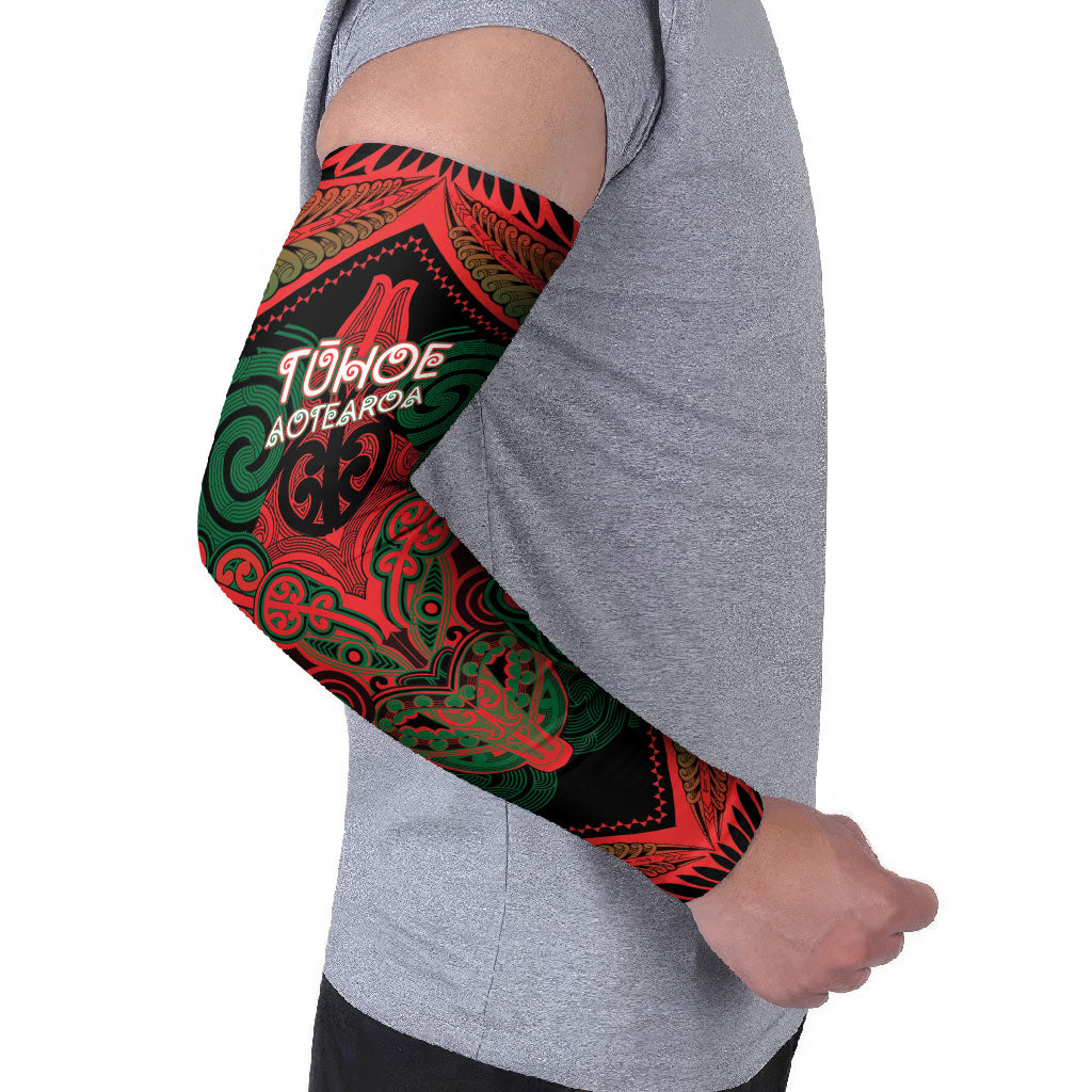 Aotearoa Iwi Tuhoe Personalised Arm Sleeves Maori Kowhaiwhai Pattern