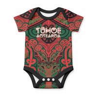 Aotearoa Iwi Tuhoe Personalised Baby Onesie Maori Kowhaiwhai Pattern