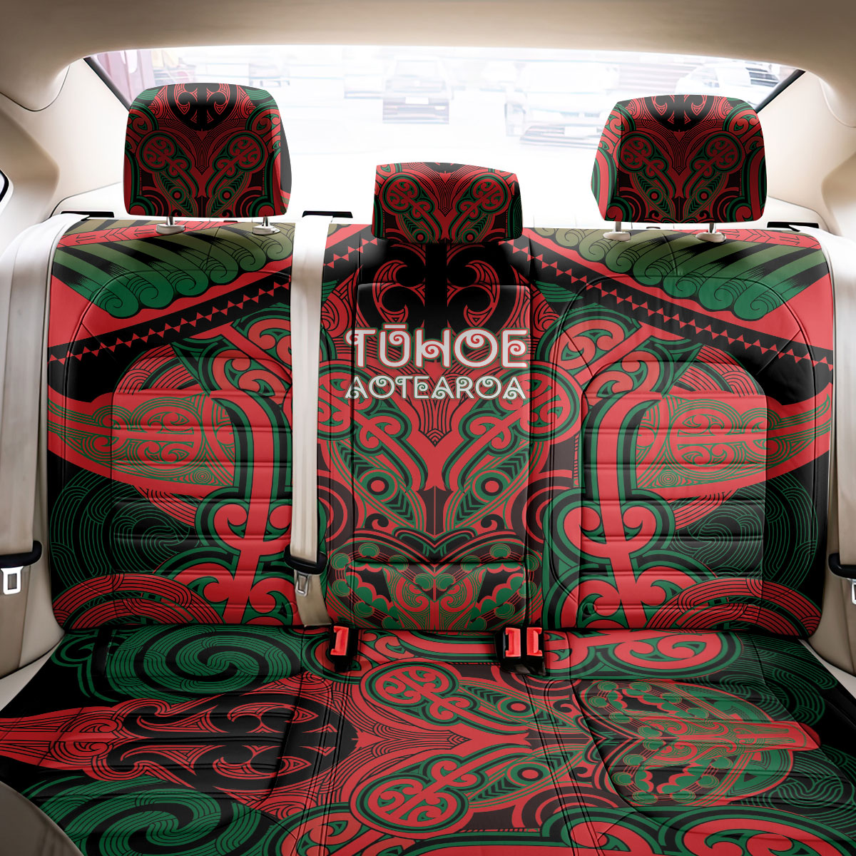 Aotearoa Iwi Tuhoe Back Car Seat Cover Maori Kowhaiwhai Pattern
