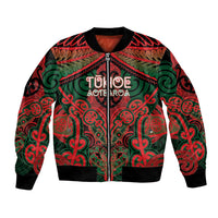 Aotearoa Iwi Tuhoe Personalised Bomber Jacket Maori Kowhaiwhai Pattern