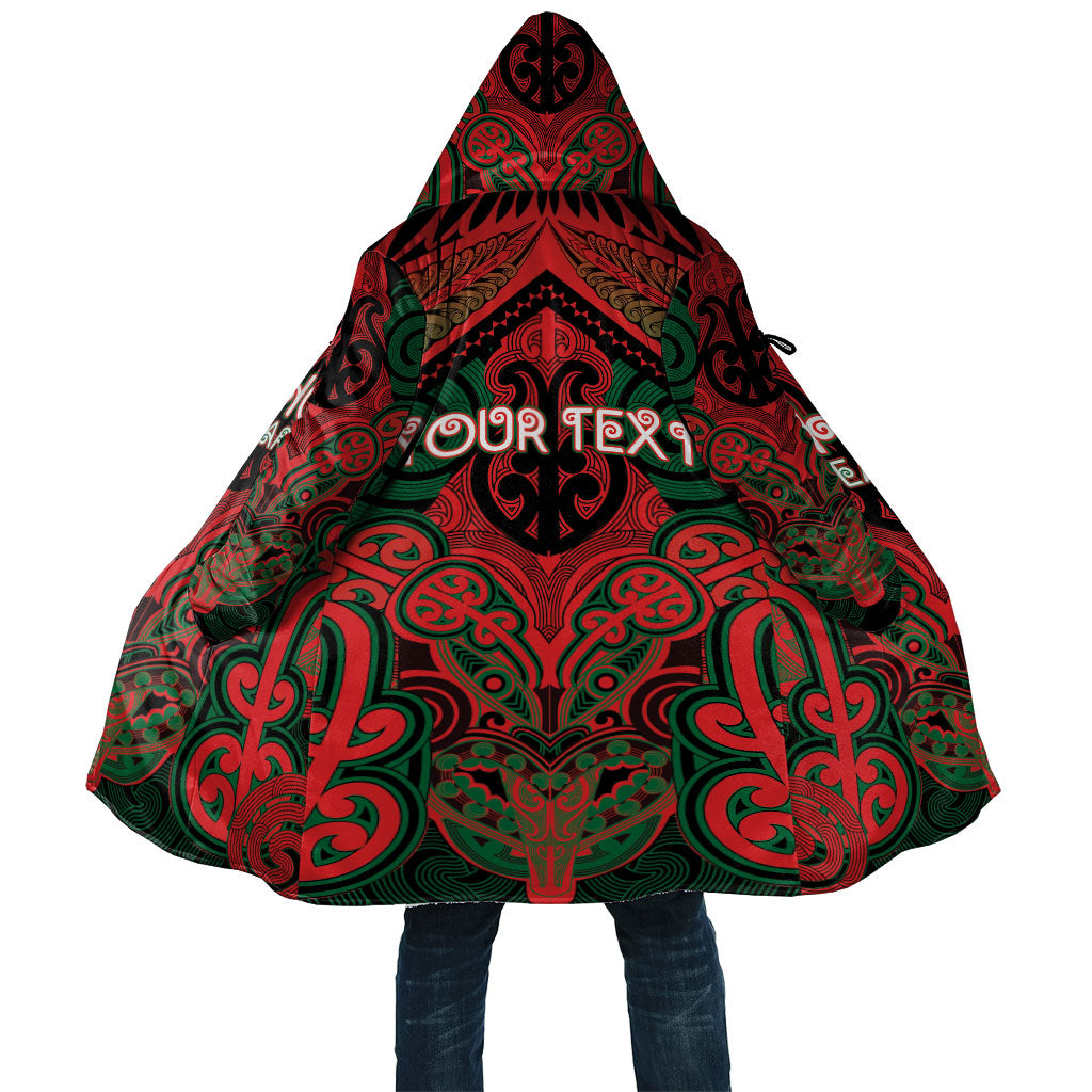 Aotearoa Iwi Tuhoe Personalised Cloak Maori Kowhaiwhai Pattern LT19 Unisex Red - Polynesian Pride