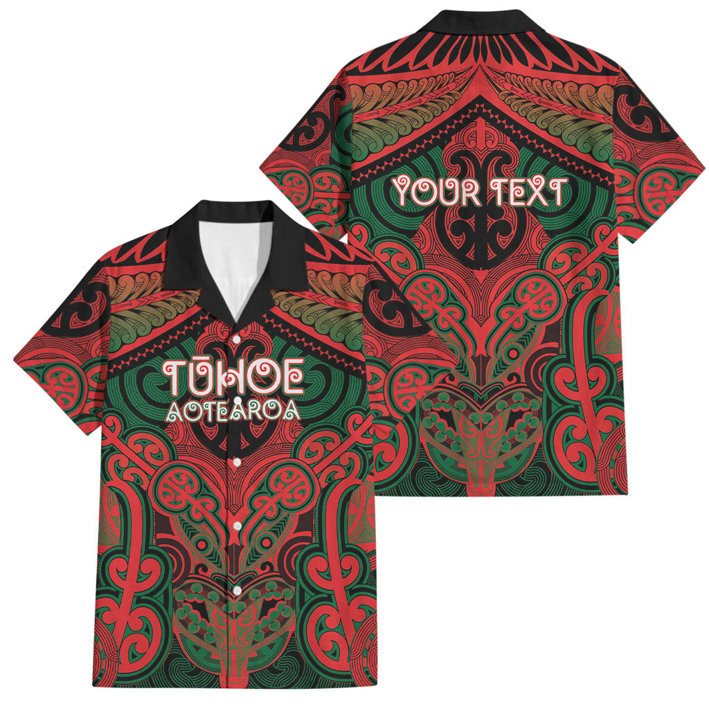 Aotearoa Iwi Tuhoe Personalised Family Matching Off The Shoulder Long Sleeve Dress and Hawaiian Shirt Maori Kowhaiwhai Pattern