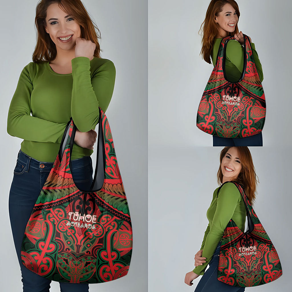 Aotearoa Iwi Tuhoe Grocery Bag Maori Kowhaiwhai Pattern