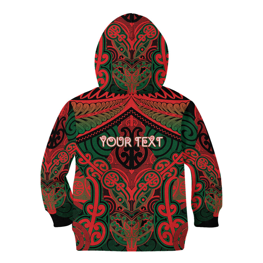Aotearoa Iwi Tuhoe Personalised Kid Hoodie Maori Kowhaiwhai Pattern