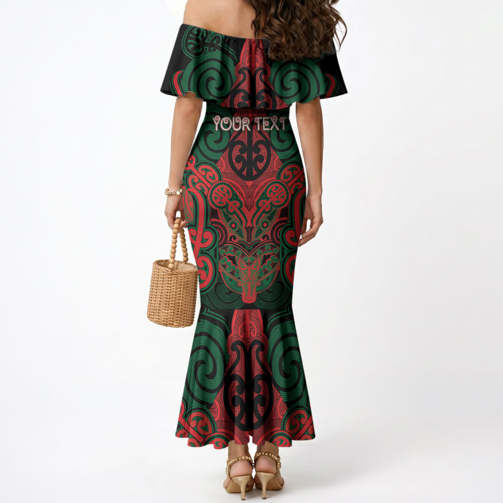 Aotearoa Iwi Tuhoe Personalised Mermaid Dress Maori Kowhaiwhai Pattern