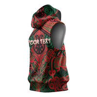 Aotearoa Iwi Tuhoe Personalised Sleeveless Hoodie Maori Kowhaiwhai Pattern
