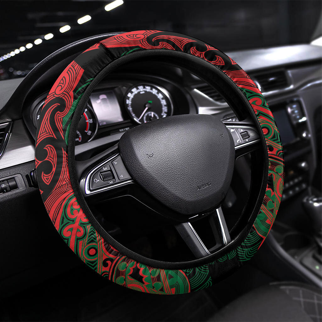 Aotearoa Iwi Tuhoe Steering Wheel Cover Maori Kowhaiwhai Pattern