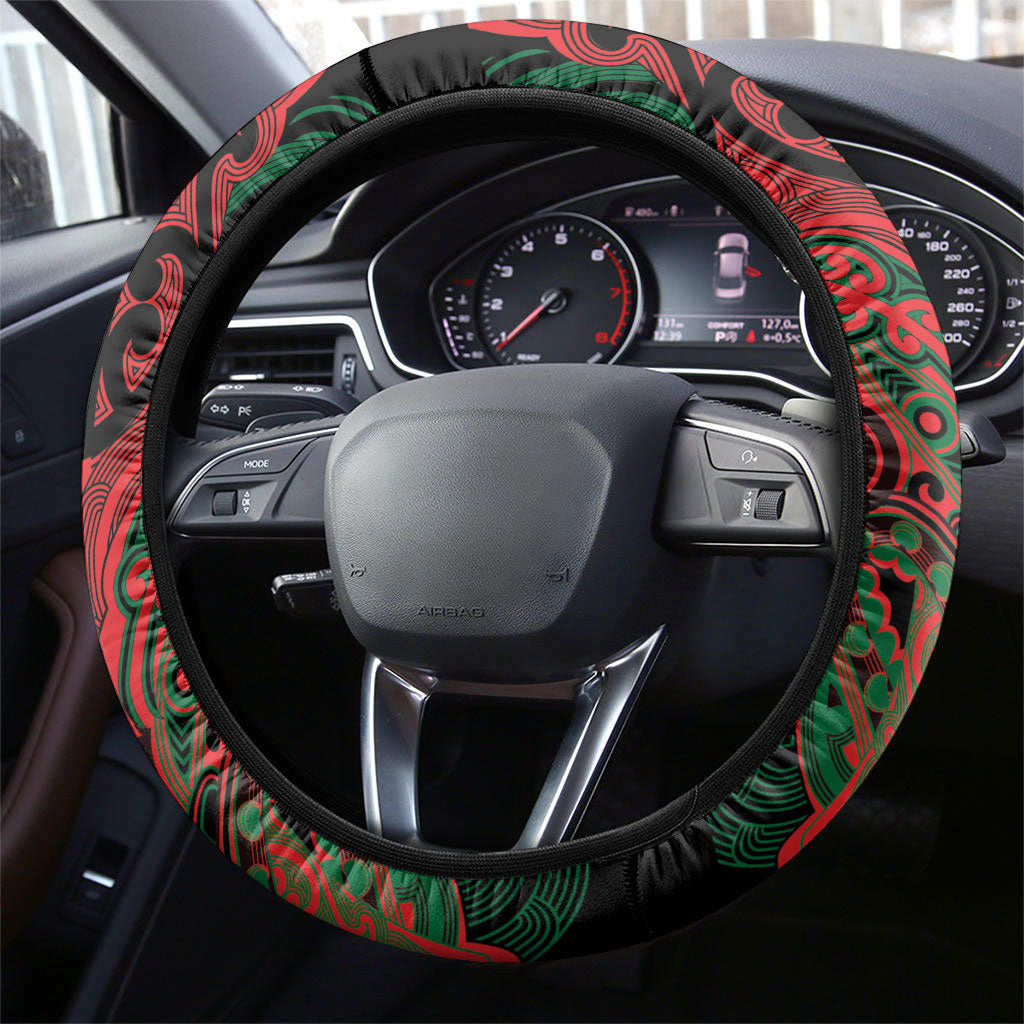 Aotearoa Iwi Tuhoe Steering Wheel Cover Maori Kowhaiwhai Pattern