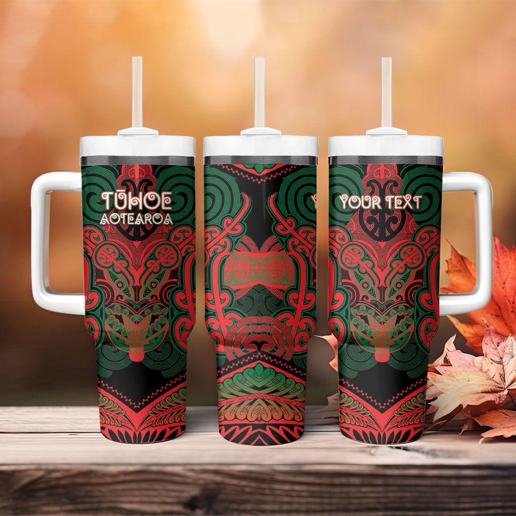 Aotearoa Iwi Tuhoe Personalised Tumbler With Handle Maori Kowhaiwhai Pattern