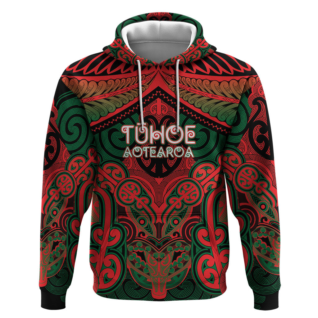 Aotearoa Iwi Tuhoe Personalised Zip Hoodie Maori Kowhaiwhai Pattern