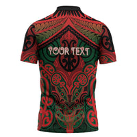 Aotearoa Iwi Tuhoe Personalised Zipper Polo Shirt Maori Kowhaiwhai Pattern