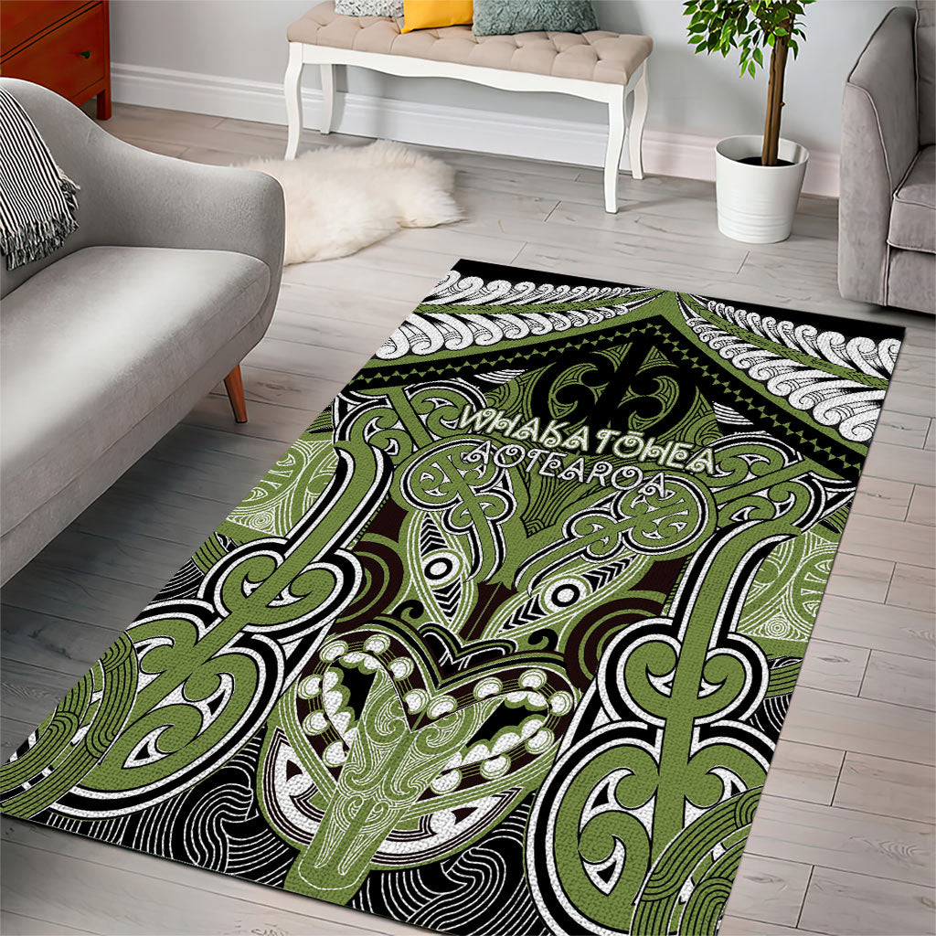 Aotearoa Iwi Whakatohea Area Rug Maori Kowhaiwhai Pattern