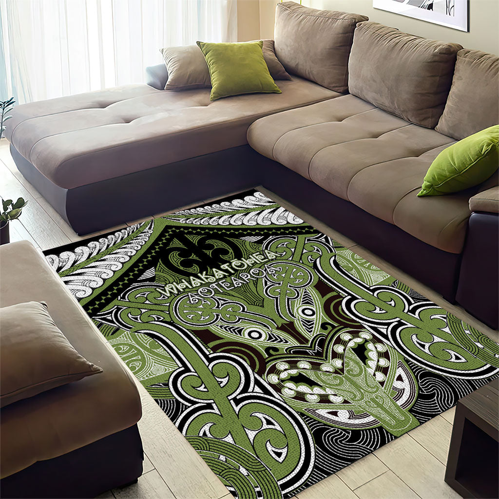 Aotearoa Iwi Whakatohea Area Rug Maori Kowhaiwhai Pattern