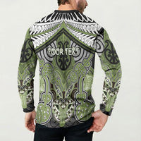 Aotearoa Iwi Whakatohea Personalised Button Sweatshirt Maori Kowhaiwhai Pattern