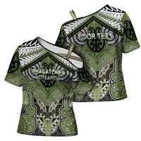 Aotearoa Iwi Whakatohea Personalised Cross Shoulder Shirt Maori Kowhaiwhai Pattern