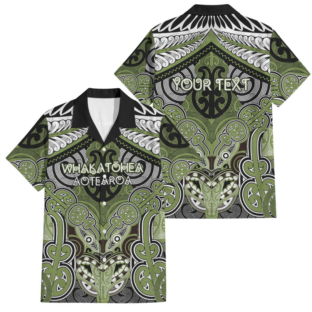 Aotearoa Iwi Whakatohea Personalised Family Matching Puletasi and Hawaiian Shirt Maori Kowhaiwhai Pattern