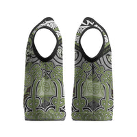 Aotearoa Iwi Whakatohea Personalised Christmas Knitted V-Neck Vest Maori Kowhaiwhai Pattern