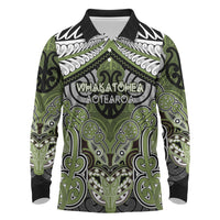 Aotearoa Iwi Whakatohea Personalised Long Sleeve Polo Shirt Maori Kowhaiwhai Pattern