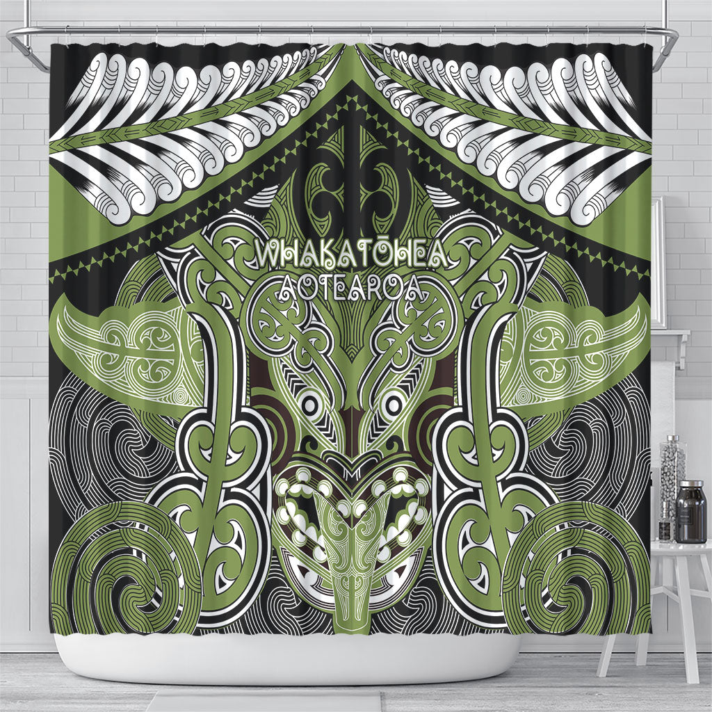 Aotearoa Iwi Whakatohea Shower Curtain Maori Kowhaiwhai Pattern