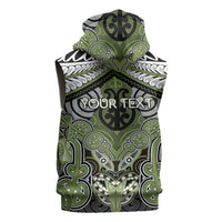 Aotearoa Iwi Whakatohea Personalised Sleeveless Zip Hoodie Maori Kowhaiwhai Pattern