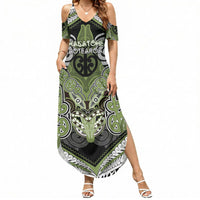 Aotearoa Iwi Whakatohea Personalised Summer Maxi Dress Maori Kowhaiwhai Pattern