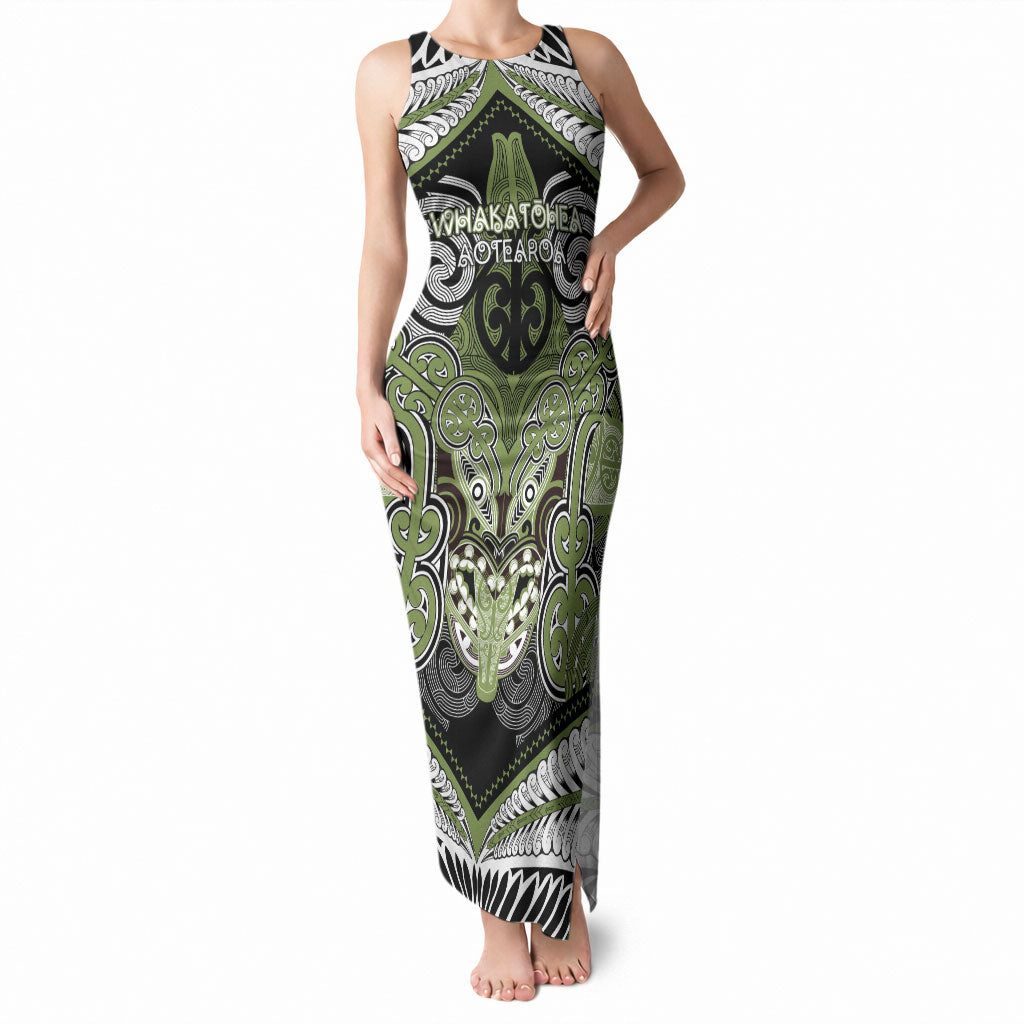Aotearoa Iwi Whakatohea Personalised Tank Maxi Dress Maori Kowhaiwhai Pattern