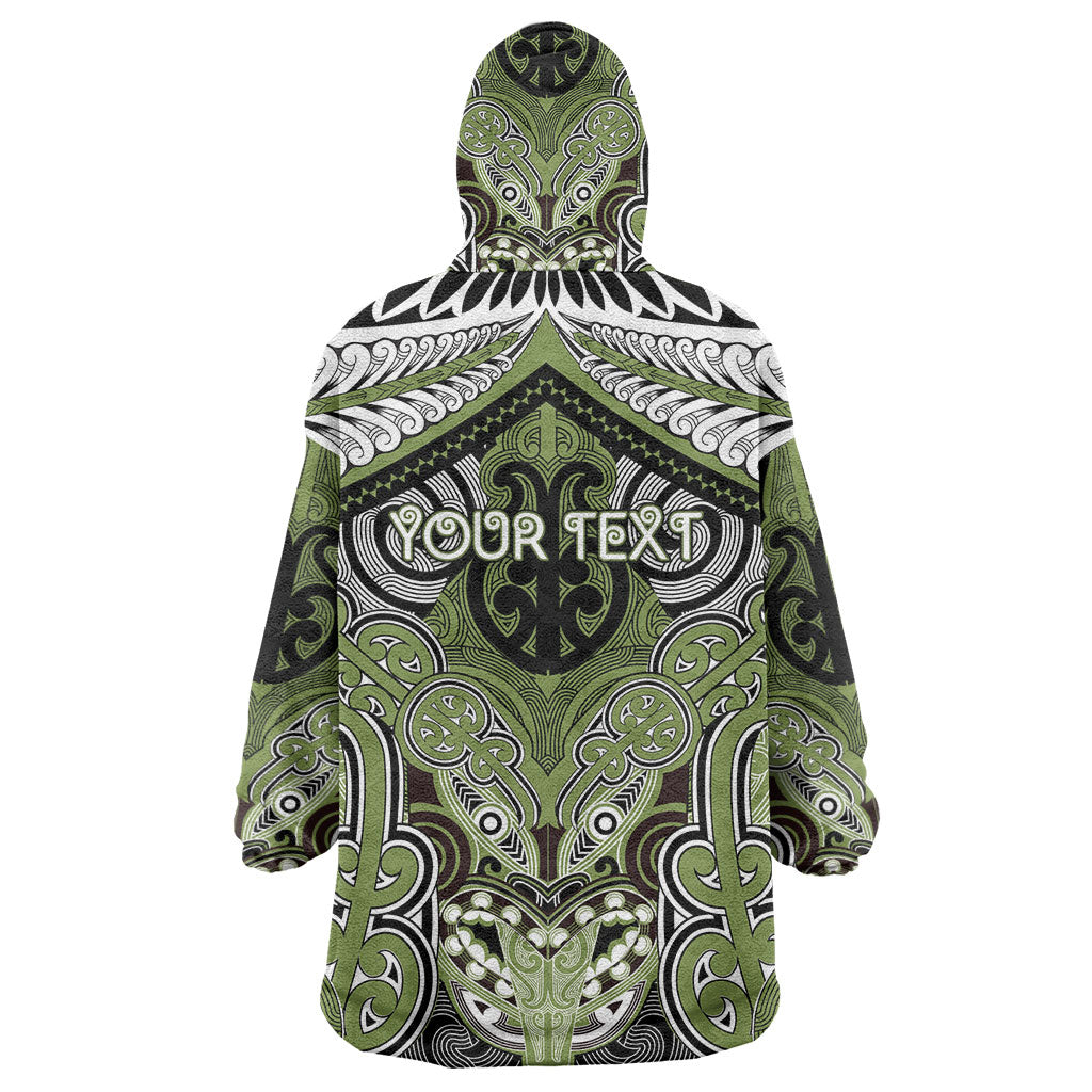 Aotearoa Iwi Whakatohea Personalised Wearable Blanket Hoodie Maori Kowhaiwhai Pattern