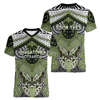 Aotearoa Iwi Whakatohea Personalised Women V-Neck T-Shirt Maori Kowhaiwhai Pattern