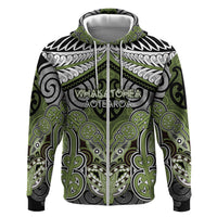 Aotearoa Iwi Whakatohea Personalised Zip Hoodie Maori Kowhaiwhai Pattern