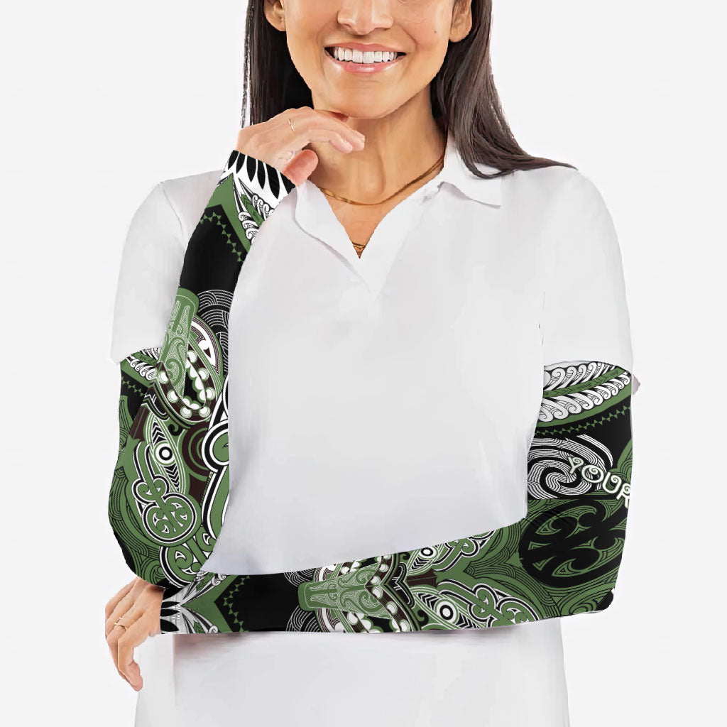 Aotearoa Iwi Ngati Awa Personalised Arm Sleeves Maori Kowhaiwhai Pattern