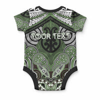 Aotearoa Iwi Ngati Awa Personalised Baby Onesie Maori Kowhaiwhai Pattern