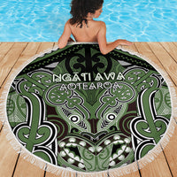 Aotearoa Iwi Ngati Awa Beach Blanket Maori Kowhaiwhai Pattern