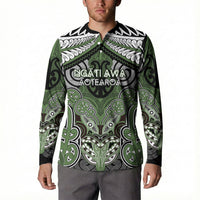 Aotearoa Iwi Ngati Awa Personalised Button Sweatshirt Maori Kowhaiwhai Pattern