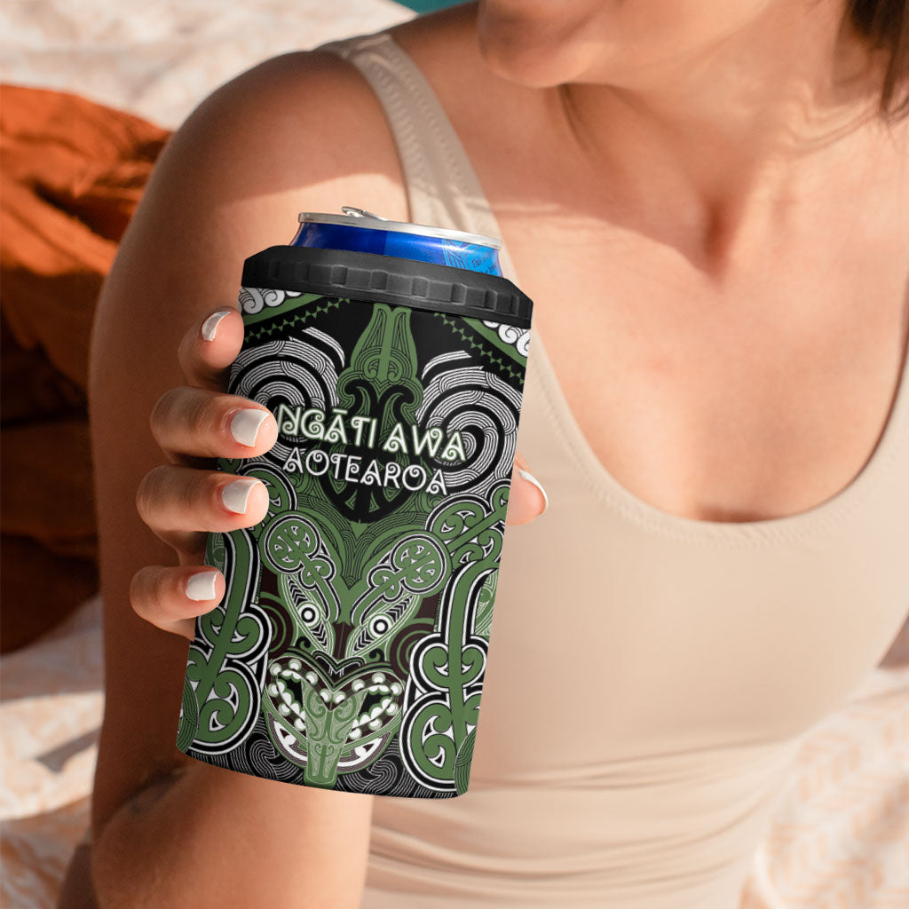 Aotearoa Iwi Ngati Awa Personalised 4 in 1 Can Cooler Tumbler Maori Kowhaiwhai Pattern